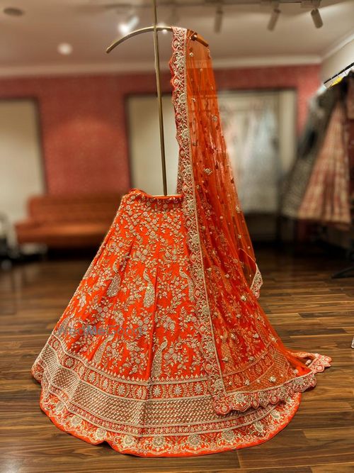 Orange Bridal Lehenga Latest Designer Collection with Prices